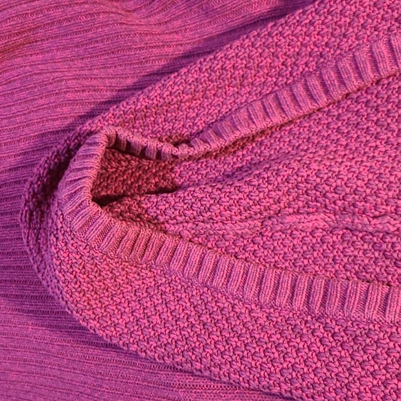 DKNY JEANS fuchsia knit pullover Hoodie - Picture 6 of 7